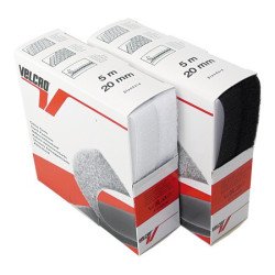 VELCRO Klettband in Spenderbox PA 20mm weiß 2x5m