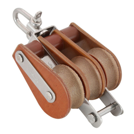 BARTON TUPHblox Dreifachblock 30mm, Seil 10mm, Wirbelauge, Bügel