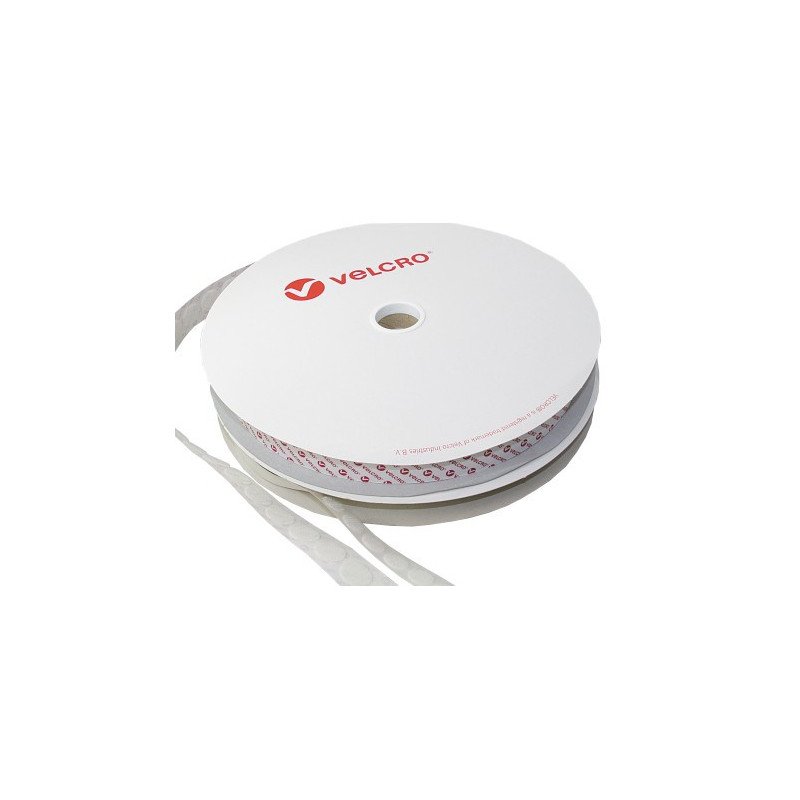 VELCRO Klett-Hakenpunkte Velcoin selbstkl. PA 19mm weiß 1120St.