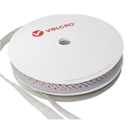 VELCRO Klett-Hakenpunkte Velcoin selbstkl. PA 19mm weiß 1120St.