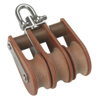BARTON TUPHblox Dreifachblock 35mm, Seil 12mm, Wirbelauge, Bügel