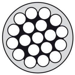 Drahtseil 1x19 A4 4/6mm PVC weiß ummantelt 250m