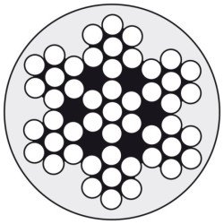 Drahtseil 7x7 A4 4/5mm PVC weiß ummantelt