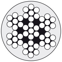Drahtseil 7x7 A4 6/9mm PVC weiß ummantelt 125m
