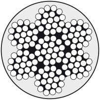 Drahtseil 7x19 A4 4/5mm PVC klar ummantelt