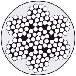 Drahtseil 7x19 A4 4/5mm PVC klar ummantelt 125m