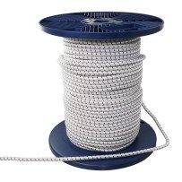 Gummiseil mit Polyestermantel 3mm weiß 100m