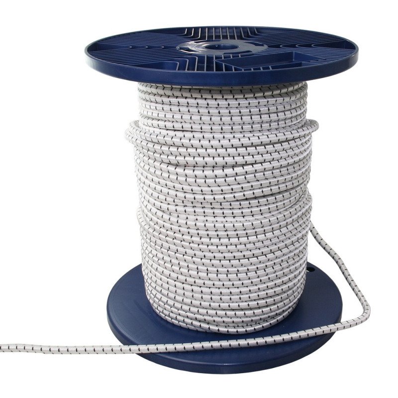Gummiseil mit Polyestermantel 3mm weiß 100m