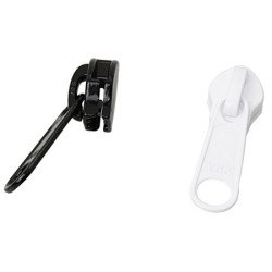 YKK Doppel-Schieber für Spiralreißverschl. Gr.10 Metall/lackiert weiß 10St.