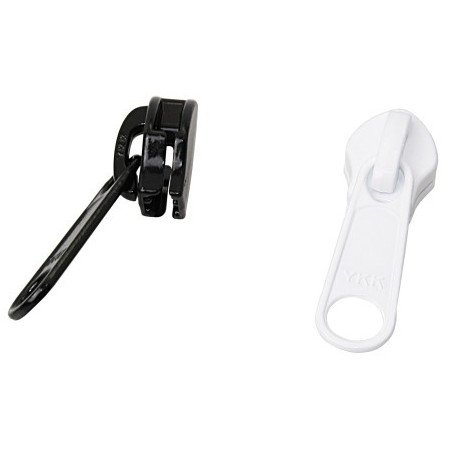 YKK Doppel-Schieber für Spiralreißverschl. Gr.10 Metall/lackiert weiß 10St.