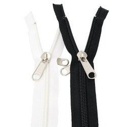 YKK Spiralreißverschl. Gr.10 mit Metall-Doppelschieber 0,6m weiß