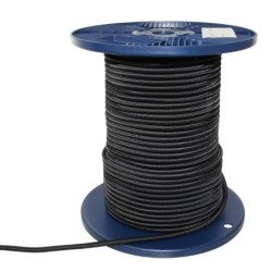 Gummiseil mit Polyestermantel 4mm schwarz 100m
