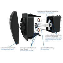 CARLING Wippschalter-Unterteil V-Serie 1-polig An/Aus/(An) ohne LED