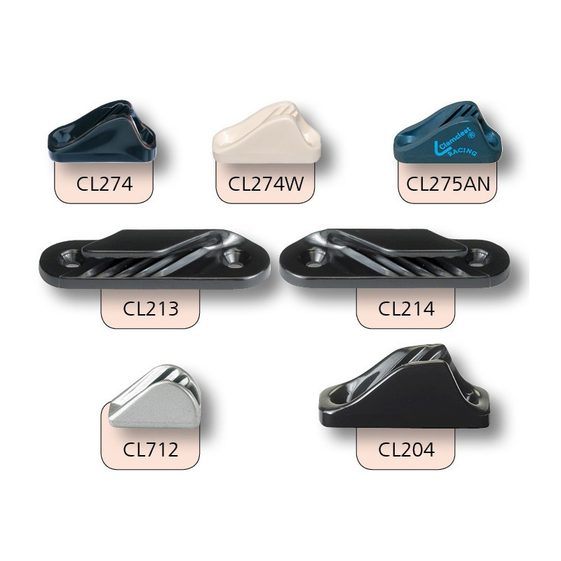 CLAMCLEAT Mini für Seil 3-6mm Nylon schwarz SB-Pack