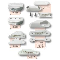 CLAMCLEAT Liekleinenklemme Steuerbord Nylon Seil 2-5mm weiß 10St.