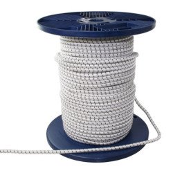 Gummiseil mit Polyestermantel 10mm weiß 60m