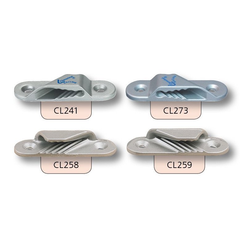 CLAMCLEAT Liekleinenklemme Racing Backbord Alu elox. Seil 3-6mm