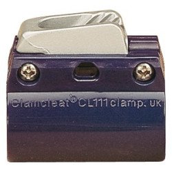CLAMCLEAT Klemme für Seil 3-6mm inkl. 2 Schellen für Rohr 30-36mm SB-Pack