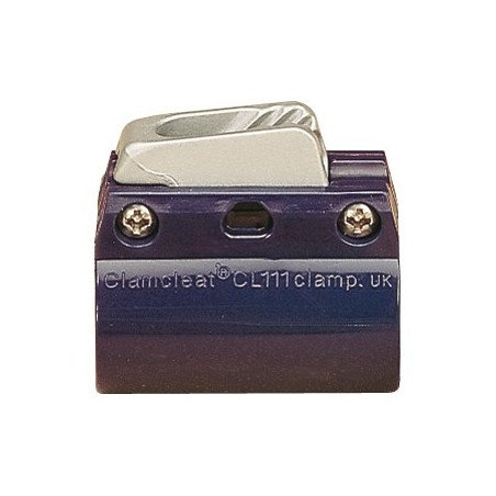 CLAMCLEAT Klemme für Seil 3-6mm inkl. 2 Schellen für Rohr 30-36mm SB-Pack
