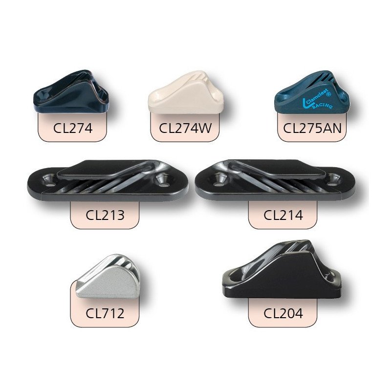 CLAMCLEAT Einbauklemme für Seil 3-5mm Alu CLAMCLEAT Einbauklemme für Seil 3-5mm Alu