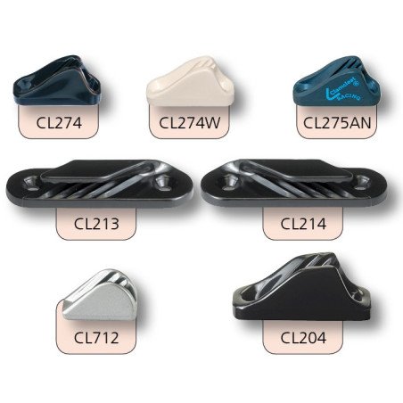 CLAMCLEAT Einbauklemme für Seil 3-5mm Alu