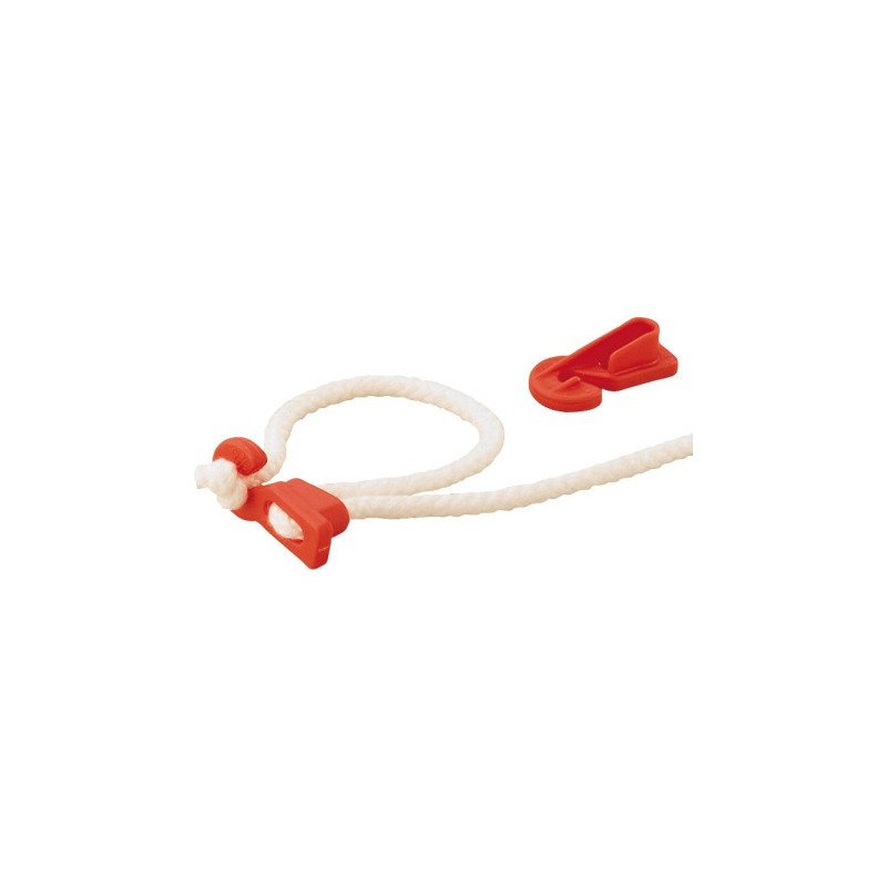 CLAMCLEAT Seilklemmen-Set Jiffy Tie PP 6St. mit Seil 5mm 1,5m
