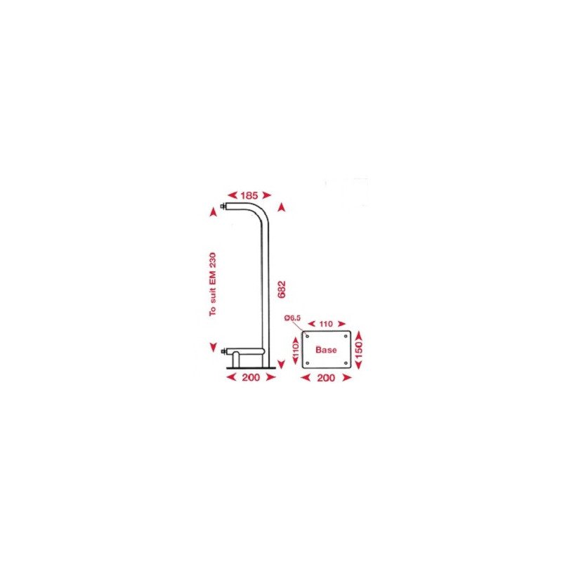 ECHOMAX Masthalterung für Radarreflektor EM230BR/MO