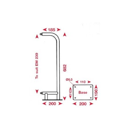 ECHOMAX Masthalterung für Radarreflektor EM230BR/MO