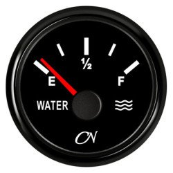 CN Wassertank-Anzeige analog 12/24V 57mm schwarz