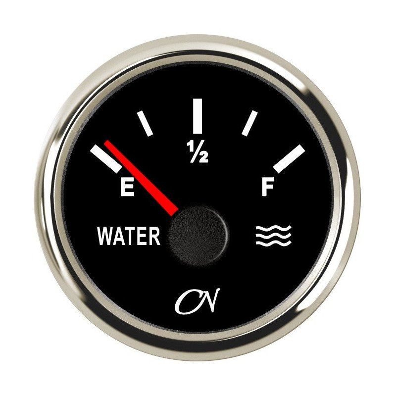 CN Wassertank-Anzeige analog 12/24V 57mm schwarz/chrom