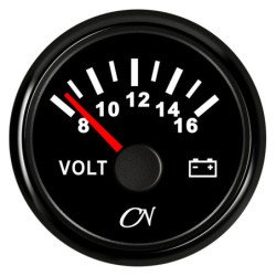 CN Voltmeter-Anzeige analog 12V 57mm 8-16V schwarz
