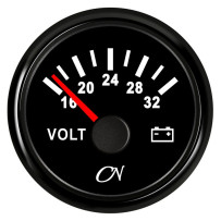 CN Voltmeter-Anzeige analog 24V 57mm 16-32V schwarz