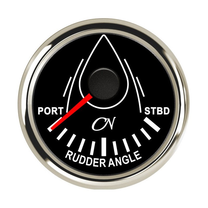 CN Ruderlage-Anzeige analog 12/24V 57mm schwarz/chrom