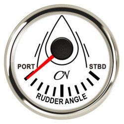 CN Ruderlage-Anzeige analog 12/24V 57mm weiß/chrom
