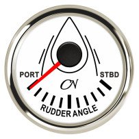 CN Ruderlage-Anzeige analog 12/24V 57mm weiß/chrom