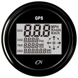 CN GPS-Tachometer inkl. Kompass digital 12/24V 96mm schwarz