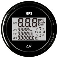 CN GPS-Tachometer inkl. Kompass digital 12/24V 96mm schwarz