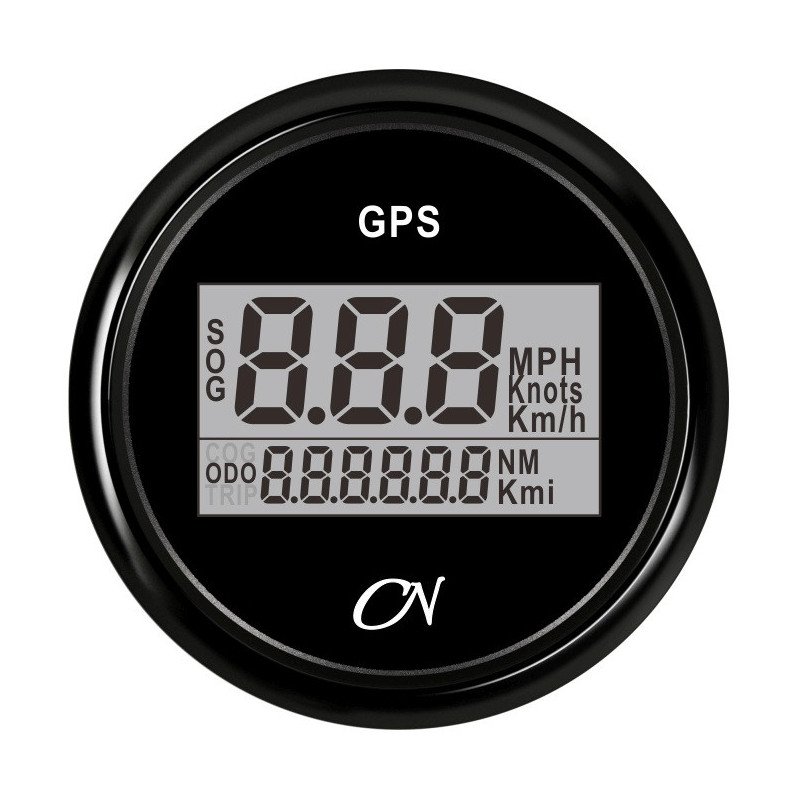 CN GPS-Tachometer digital 12/24V 57mm schwarz