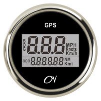 CN GPS-Tachometer digital 12/24V 57mm schwarz/chrom