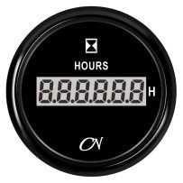 CN Betriebsstundenzähler digital 12/24V 0-99999,9h schwarz