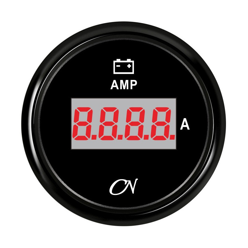 CN Amperemeter-Anzeige digital 12/24V 57mm schwarz