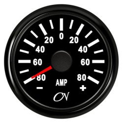 CN Amperemeter-Anzeige analog 12/24V 57mm schwarz