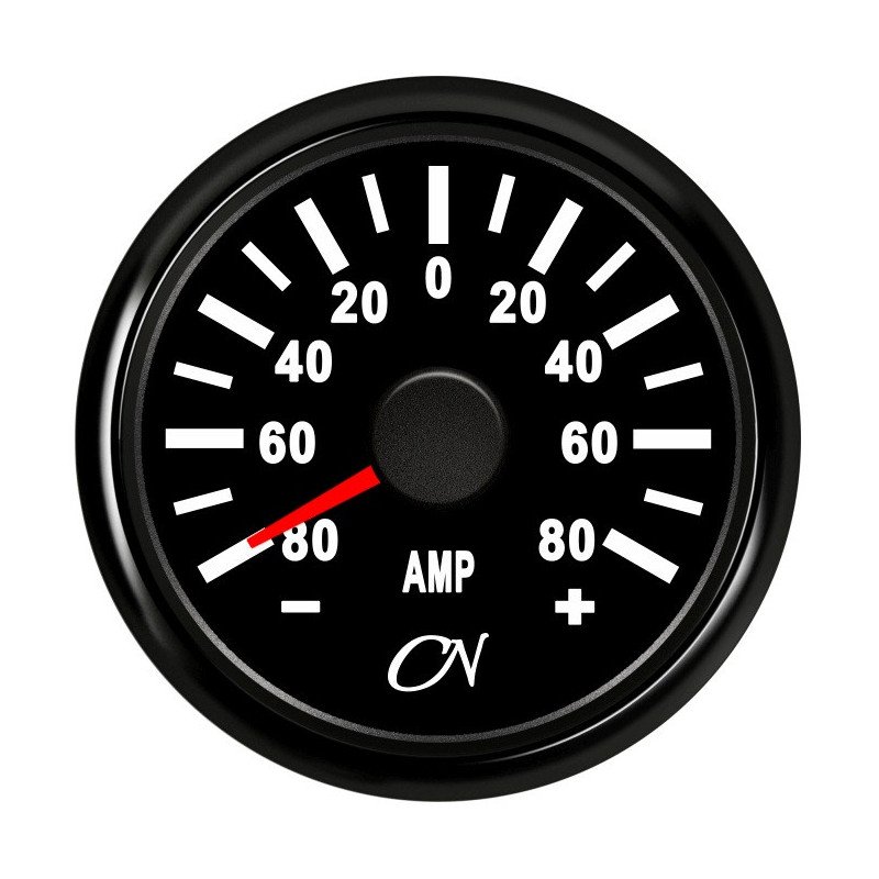 CN Amperemeter-Anzeige analog 12/24V 57mm schwarz