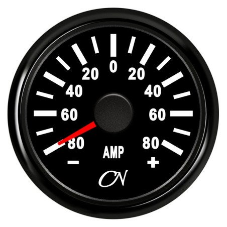 CN Amperemeter-Anzeige analog 12/24V 57mm schwarz