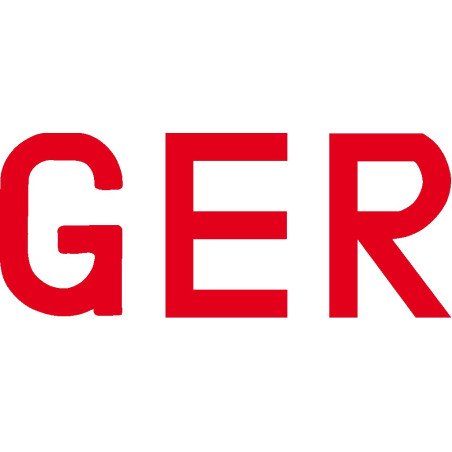 Segelnummer selbstkl. PES 235mm 'G' rot 10St.