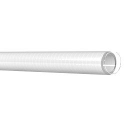 Fäkalienschlauch mit Stahlspirale PVC 16mm weiß