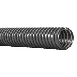 Ablaufschlauch mit Stahlspirale PVC 19mm grau