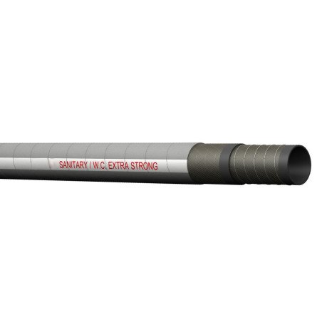 Fäkalienschlauch Extra Butyl/EPDM 19mm grau