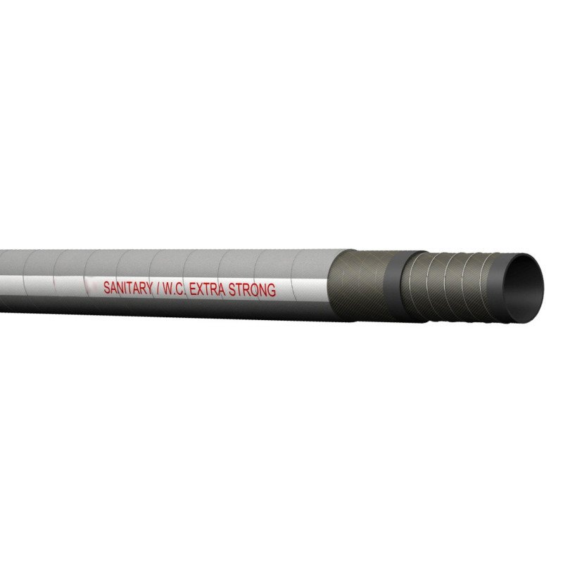 Fäkalienschlauch Extra Butyl/EPDM 25mm grau
