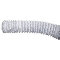 Lüftungsschlauch mit Stahlspirale PVC 75mm weiß 6m